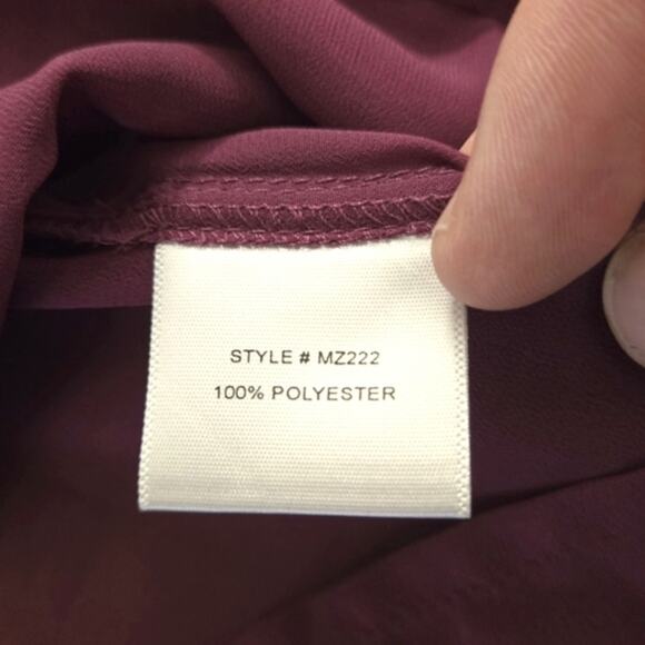 Bobeau Women’s Plum Blouse Size Large Mother Of Bride Plumcore Soft Glam Event - Picture 8 of 8